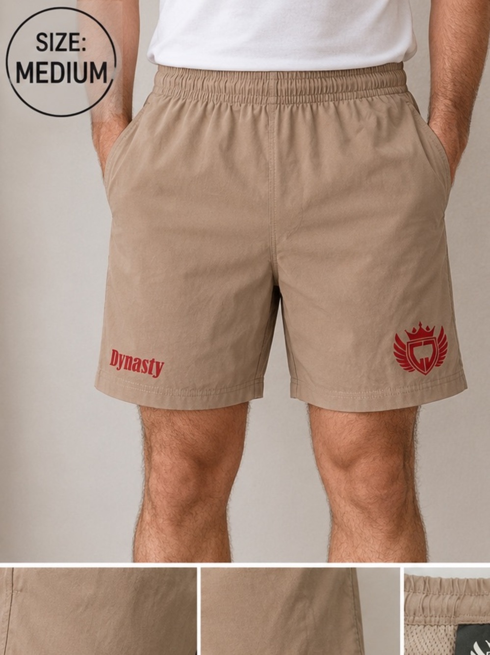 Dynasty Tan Men's Shorts MEDIUM NEW WITH TAGS